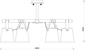 Люстра потолочная Arte Lamp THOMAS A7032PL-6BK 60Вт 6 лампочек E27