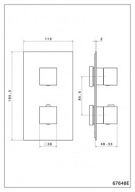 Внешняя часть смесителя KERAMA MARAZZI 67648EKM.21.018