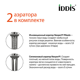 Смеситель для раковины IDDIS Slide SLIGMBTi01 графитовый
