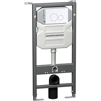 Комплект для установки подвесного унитаза Ceramica Nova Envision/ Round CN1001W с панелью смыва