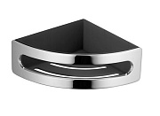 Полка в ванную угловая Keuco Elegance New 11657010001 1-ярусная 18х25см хром/чёрный