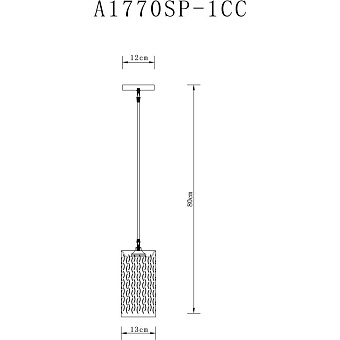 Светильник подвесной Arte Lamp BRONN A1770SP-1CC 40Вт E27