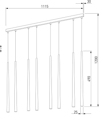 Светильник подвесной TK Lighting Piano 6423 60Вт G9