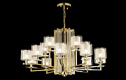Люстра подвесная CRYSTAL LUX NICOLAS NICOLAS SP-PL10+5 GOLD/WHITE 900Вт 15 лампочек E14