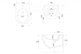 Биде подвесное ArtCeram FILE 2.0 FLB001 03 00