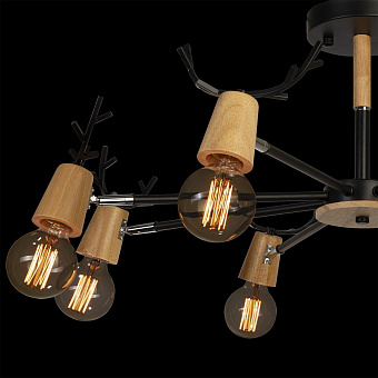 Люстра Loft It SVEN 10024/8 Black 320Вт 8 лампочек E27