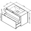 Тумба под раковину подвесная AM-PM Inspire V2.0 M50AFHX1003GM 49,2х100,8х60см