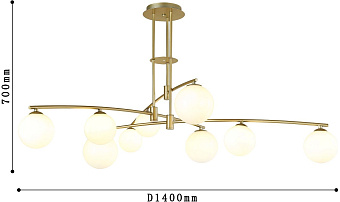 Люстра подвесная Favourite Equilibrium 4039-9P 45Вт 9 лампочек G9 LED