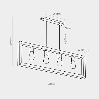 Светильник подвесной TK Lighting Metro 4276 60Вт E27