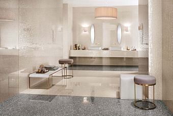 Неполированный керамогранит Atlas Concord Италия MARVEL GEMS ATW5 Terrazzo Cream 60х60см 1,08кв.м.