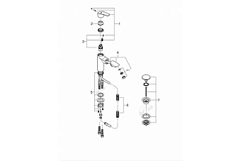 Смеситель для раковины GROHE Eurosmart 23976003 хром