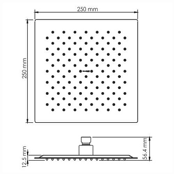 Верхний душ WASSERKRAFT Aisch 5500 A198 золото