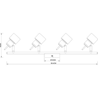 Спот Arte Lamp ALMACH A1906PL-4WH 40Вт 4 лампы GU10