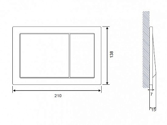 Панель смыва CERSANIT ENTER BU-ENT-Cg хром (глянцевый)