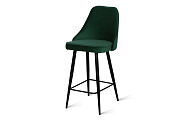 Барный стул AERO 43х49х97см велюр/сталь Dark Green