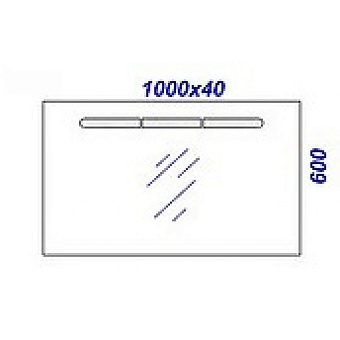Зеркало AQWELLA Европа Eu.02.10 60х100см с подсветкой