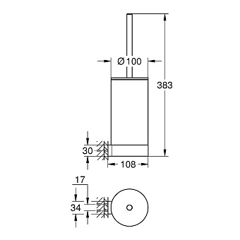 Ёршик GROHE Selection 41076000 хром