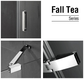 Угловое ограждение Gemy Fall Tea S29131 190х80см стекло прозрачное