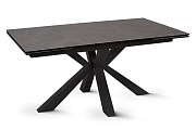 Кухонный стол раскладной AERO 90х160х76см закаленное стекло/керамика/сталь Carbon