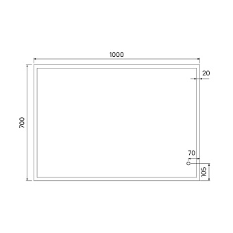 Зеркало IDDIS Brick BRI1000i98 70х100см с подсветкой