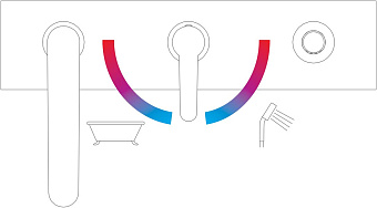 Смеситель для ванны RAVAK Puri X070143 хром