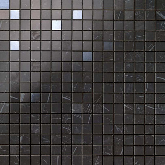 Керамическая мозаика Atlas Concord Италия MARVEL STONE 9MQN Nero Marquina Mosaic Q 30,5х30,5см 0,558кв.м.