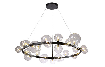 Люстра подвесная CRYSTAL LUX AGATA AGATA SP24 V2 BLACK/TRANSPARENTE 120Вт 24 лампочек G9
