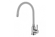 Смеситель для кухни MELANA Elastico 610401GR гибкий излив сатин
