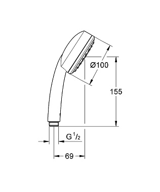 Ручной душ GROHE Tempesta Cosmopolitan 26082002 хром