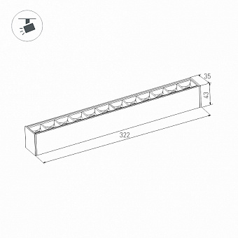 Трековый светильник Arlight Mag-Laser 026938 12Вт LED белый для однофазного трека