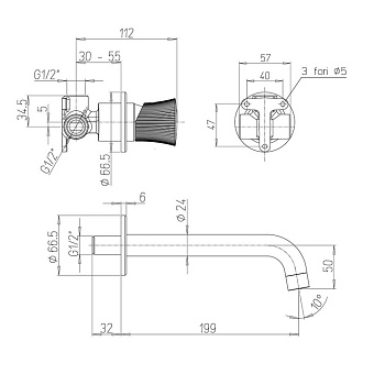 Смеситель для раковины Paini Domus 18PJ208PZ золото