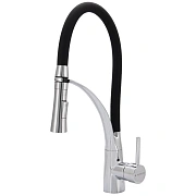 Смеситель для кухни Maxonor MN4450 гибкий излив чёрный