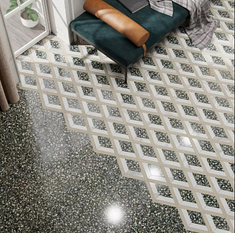 Декор KERAMA MARAZZI Бричиола ID137 бежевый/белый/чёрный 17х30см 0,612кв.м.