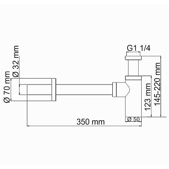 Сифон для раковины бутылочный WASSERKRAFT A094