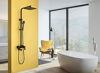 Душевая система Abber Daheim AF8216B чёрный матовый