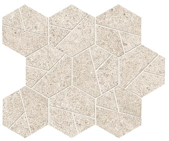 Керамическая мозаика Atlas Concord Италия Boost Stone A67I White Mosaico Hex. 25х28,5см 0,428кв.м.