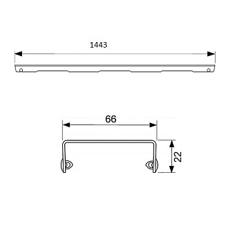 Дизайн-вставка Tece 601550 144,3см