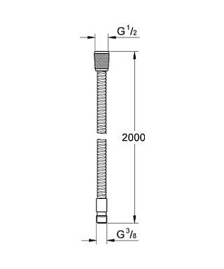 Душевой шланг GROHE 28158000 200см хром