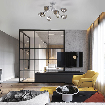 Люстра потолочная Eurosvet Noemi 30168/8 матовое серебро 60Вт 8 лампочек E27