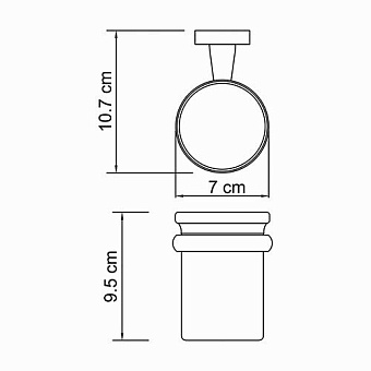 Стакан в ванную WASSERKRAFT Lippe K-6500 K-6528 хром
