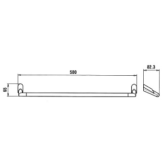 Полотенцедержатель Paini Morgana 73CR002 хром 50см