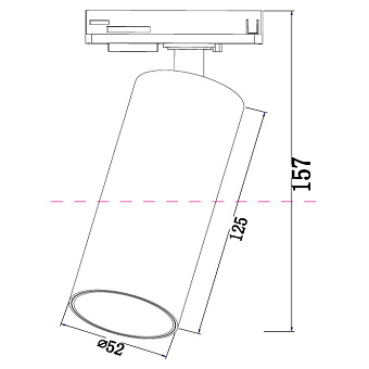 Трековый светильник Maytoni Focus LED TR021-1-12B3K 12Вт LED чёрный для однофазного трека