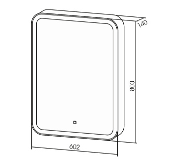 Шкаф зеркальный Azario Фиджи LED-00002364 15х60х75см с подсветкой