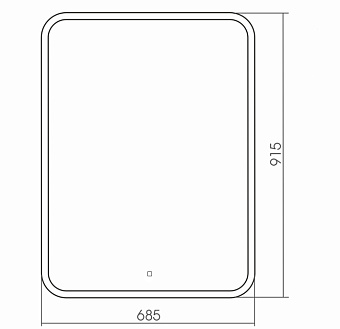 Зеркало Azario Стив ФР-00001480 91,5х68,5см с подсветкой