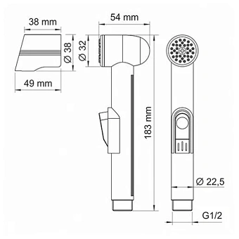 Гигиенический душ WASSERKRAFT Mindel A85056 белый