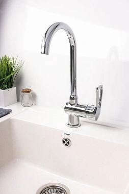 Смеситель для кухни Maxonor MN4066 поворотный излив хром