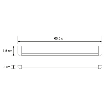 Полотенцедержатель WASSERKRAFT Kammel K-8300 K-8330 хром 65,5см