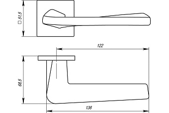 Дверная ручка нажимная ARMADILLO TORSO USS AB-7 39209 бронза