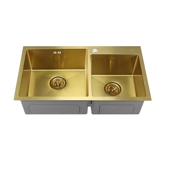 Мойка кухонная MELANA ProfLine S7843HG 78х43см золото
