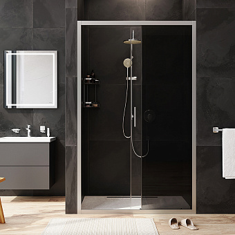 Душевая дверь AM-PM Gem Solo W90G-120-1-195MG 195х120см стекло тонированное